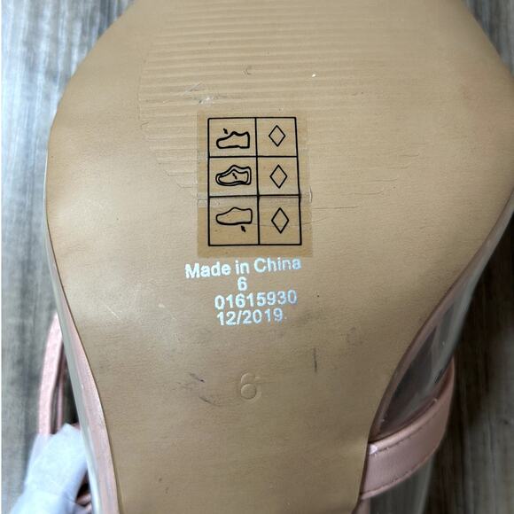 ASOS Clear Pointed Pink Blush Lace Up Heels Size 6 - Picture 7 of 7